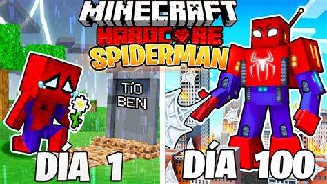 Sobreviv D As Como Spiderman En Minecraft Hardcore Youtube