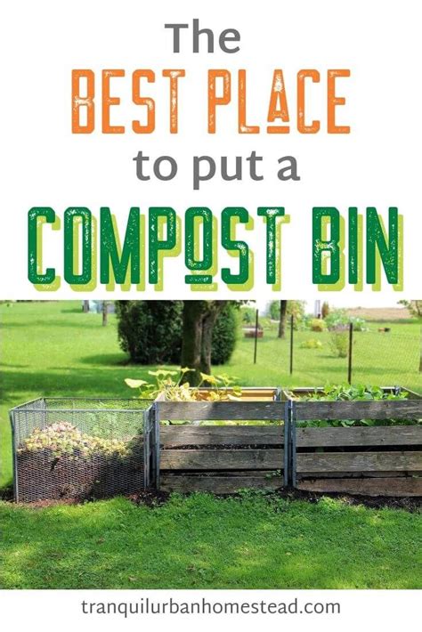 How To Plan Out The Best Place To Put A Compost Bin Garden Compost