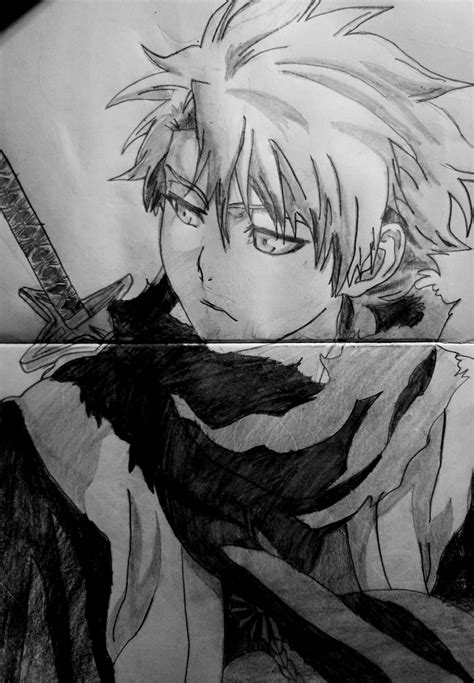 Speed Drawing Anime Captain Hitsugaya Toshiro Bleach