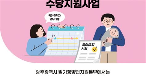 광주광역시일가정양립지원본부 육아휴직 업무대행수당 지급