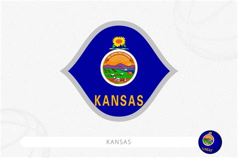 Kansas flag for basketball competition on gray basketball background. 11167099 Vector Art at ...