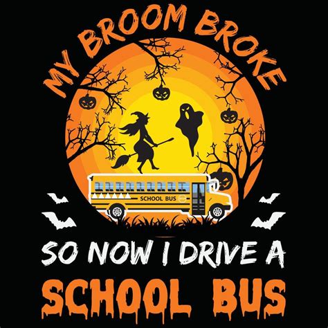 School Bus Driver Halloween t-shirt 11250615 Vector Art at Vecteezy