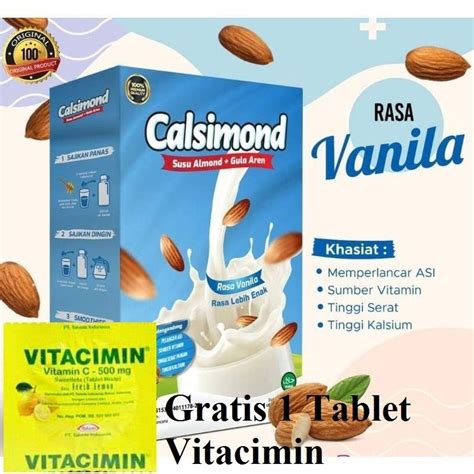 Jual Susu Bubuk Calsimond Original Susu Almond Almond Milk Gula