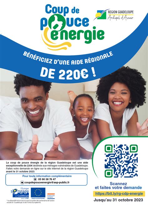 Région Guadeloupe LE COUP DE POUCE ÉNERGIE GUADELOUPE UNE AIDE DE 220