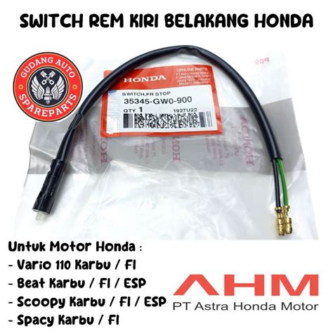 Jual ORIGINAL AHM SWITCH SWIT REM KIRI HONDA BEAT VARIO SPACY SCOOPY