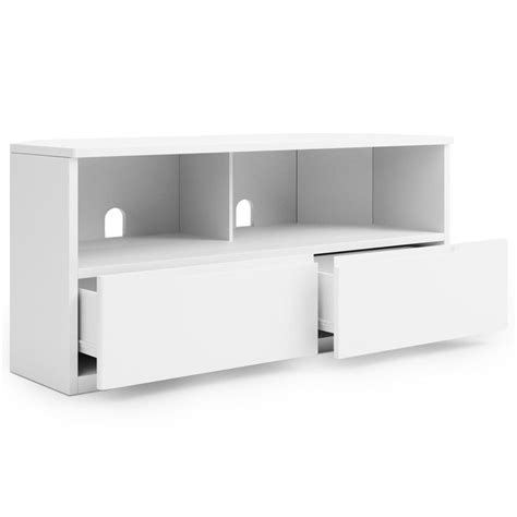 Larson Corner TV Unit White | Corner tv unit, Tv unit, Large tv unit