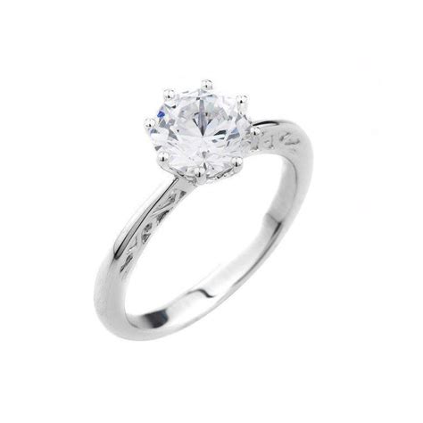 Round Cut 2 Carat Solitaire Diamond Engagement Ring | Diamond solitaire ...