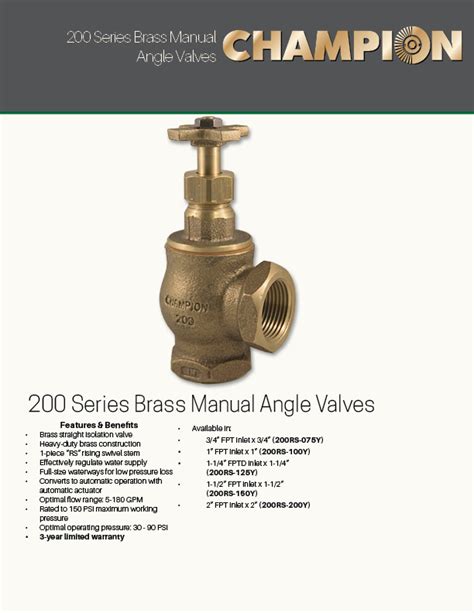 MANUAL VALVES Arrowhead Brass And Plumbing LLC