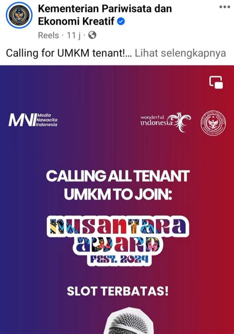 Buruan Pelaku Umkm Nusantara Award Fest Sebentar Lagi Mulai