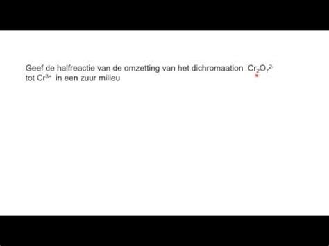 Redox Redox Zelf Opstellen Van Halfreacties Videoplatform