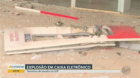 Dupla Tenta Explodir Caixa Eletr Nico De Ag Ncia Da Usp De Ribeir O