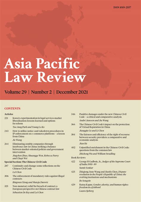 Asia Pacific Law Review Vol 29 No 2