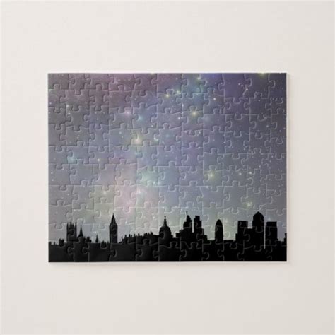 London skyline silhouette cityscape jigsaw puzzle | Zazzle