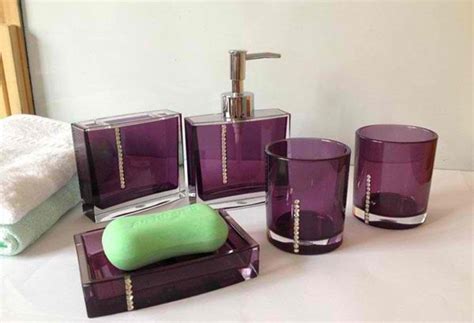 Deep Purple Bathroom Accessories Rispa