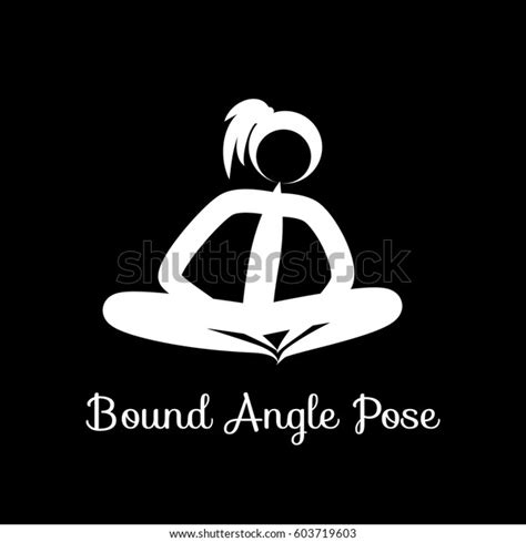 Bound Angle Pose Baddha Konasana Yoga เวกเตอร์สต็อก ปลอดค่าลิขสิทธิ์