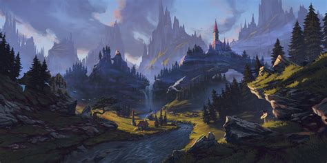 Fantasy Landscape Art by somatonic