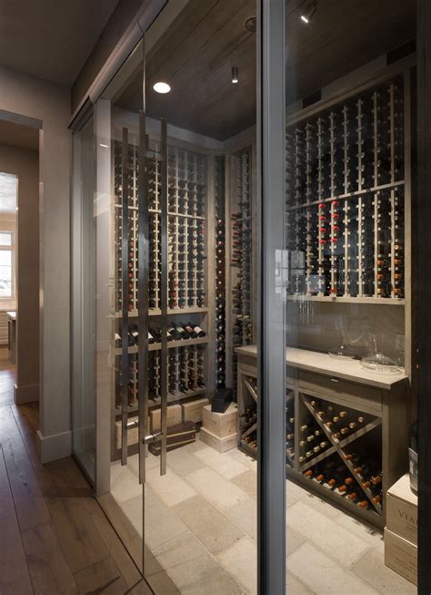 Wellesley 2 Transitional Wine Cellar Houston By Thompson Custom