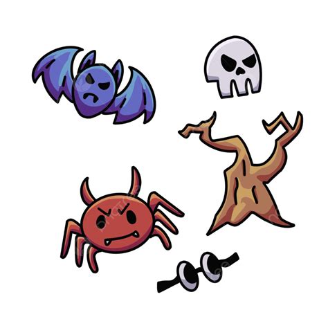 Conjunto De Pegatinas De Halloween Png Víspera De Todos Los Santos Pegatina Imprimible Png Y