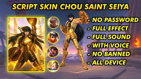 SCRIPT SKIN CHOU SAINT SEIYA NO PASSWORD FULL EFFECT SCRIPT SKIN MLBB