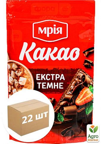 Какао порошок (экстра черный) 22% ТМ "Мрия" 100г упаковка 22 шт купить ...