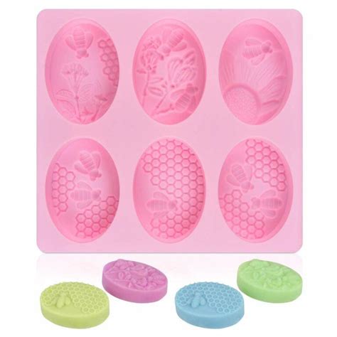 3D Bee Honeycomb Soap Molds Hexagon JINDEAL INC