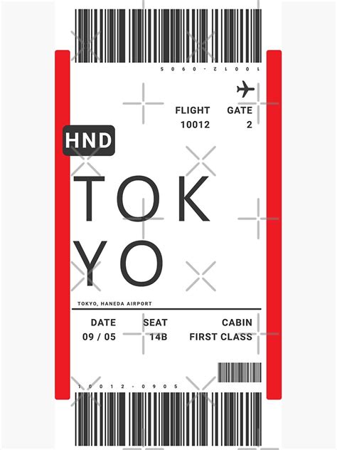 Tokyo Boarding Pass Sticker by ind3finite