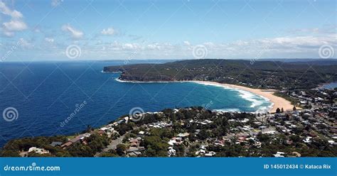 Aerial View Of Copacabana Beach And Tasman Sea Stock Photo Image Of