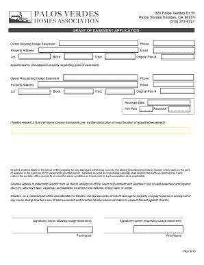 Fillable Online Pvha 18Grant Of Easement BPVHAbborgb Fax Email Print