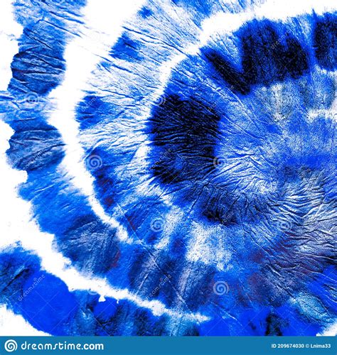 Indigo Spiral Tie Dye Grunge White Swirl Watercolor Drawing Beryl