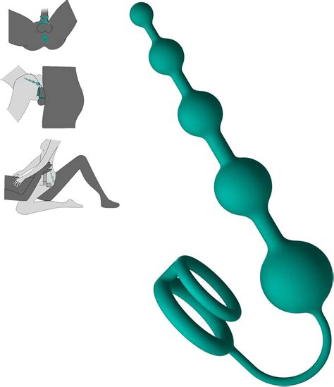 Tusuuo Tapón anal con cuentas y anillos para el pene juguetes sexuales anales para adultos