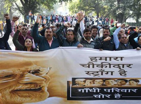 Delhi Bjp Leaders Workers Stage Protest Against Rahul Gandhi Near Cong