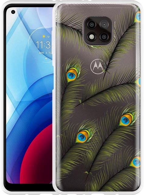 Motorola Moto G Power Hoesje Peacock Feathers Designed By Cazy Bol