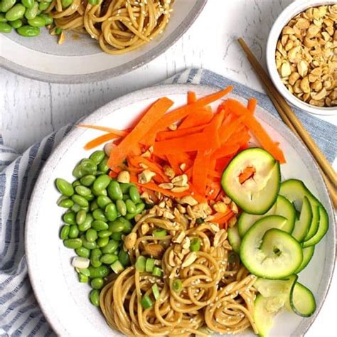 Peanut Sesame Noodles With Vegetables Suebee Homemaker