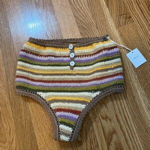 She Made Me Swim She Made Me Rahi Crochet High Waisted Bikini Bottoms Size Small Nwt Poshmark