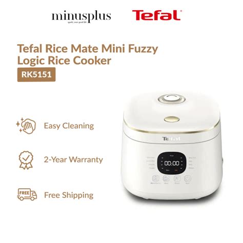 Tefal Mini Fuzzy Logic Rice Cooker (0.7L / 4 cups) with 8 Versatile ...