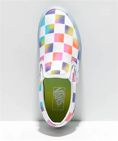 Vans Slip-On Cultivate Care Checkered Rainbow Skate Shoes