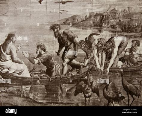 The Miraculous Draught Of Fishes 1515 1516 Cartoon By Raphael Born