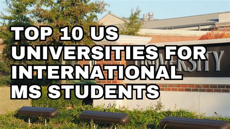 Top 10 Us Universities For International Ms Students With Affordable