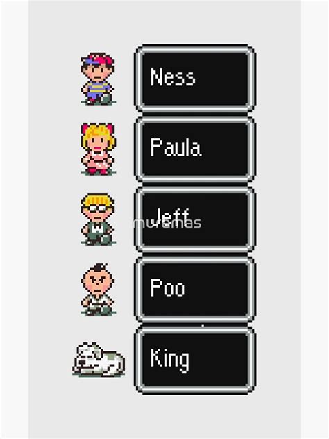 "Earthbound - Characters with names" Poster by muramas | Redbubble