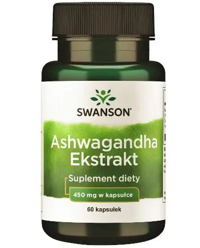 Swanson Ashwagandha Extract 450mg 60 kapsułek ᐈ Cena Opinie Wskazania