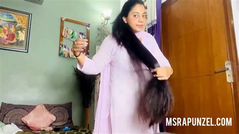 Msrapunzel Indian Rapunzel With Classic Length Hair In Pink Kurti Youtube