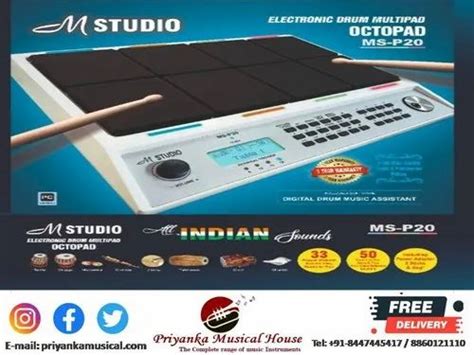 White M Studio Electronic Drum Multipad Octopad Ms P208pad At Rs 21500