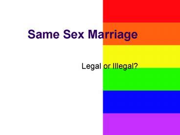 PPT Same Sex Marriage PowerPoint Presentation Free To View Id