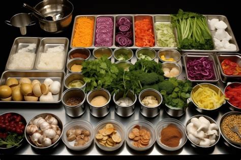 Premium AI Image A Wellorganized Mise En Place