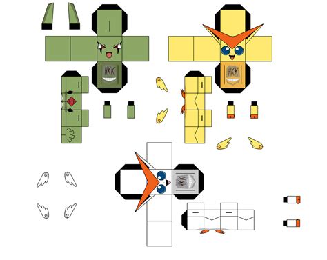 Printable Pokemon Papercraft Templates