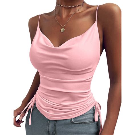 Lässiges Solides Tanktop Für Damen Sexy Ärmellose Bluse Bauchfreies Top