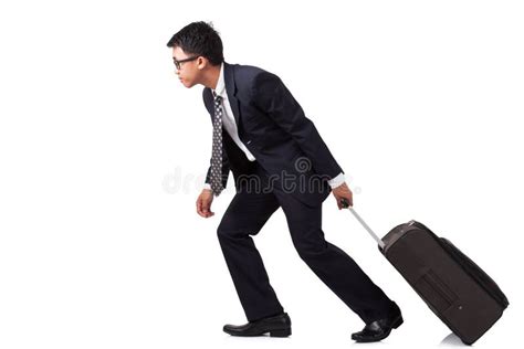 Businessman Walking With Suitcase Stock Image Image Of Assignment