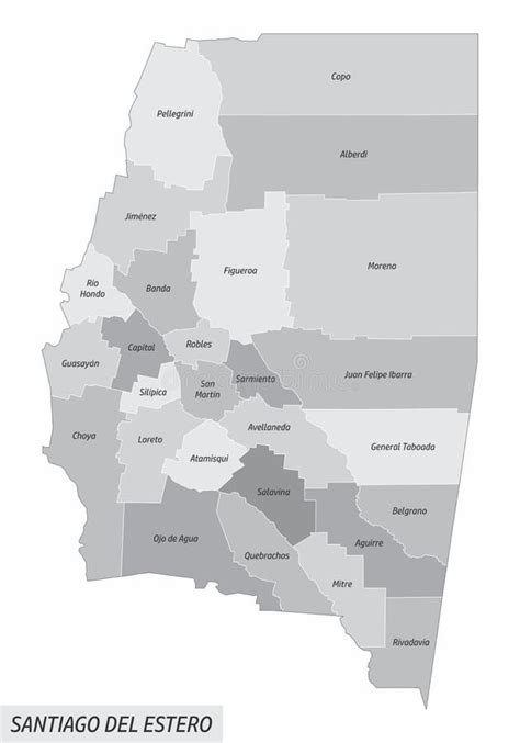 Vector Del Mapa De Santiago Del Estero Ilustraci N Del Vector