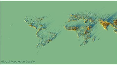 Map: A look at world population density in 3D