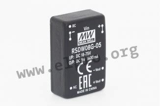 Mean Well DC DC Converters 8W DIL24 Housing EN 50155 Railway